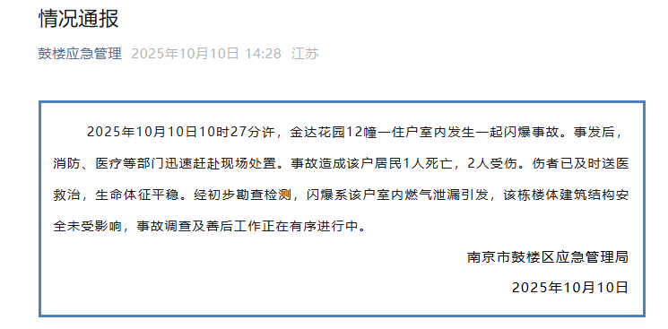 突发！一店铺发生闪爆事故<strong></p>
<p>点差原油</strong>，致1死1伤
