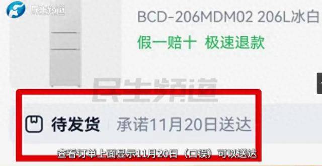 消费者11.11元秒杀小米冰箱遭拒发<strong></p>
<p>安全设备</strong>,客服回应:系统配置错误,补偿30元!