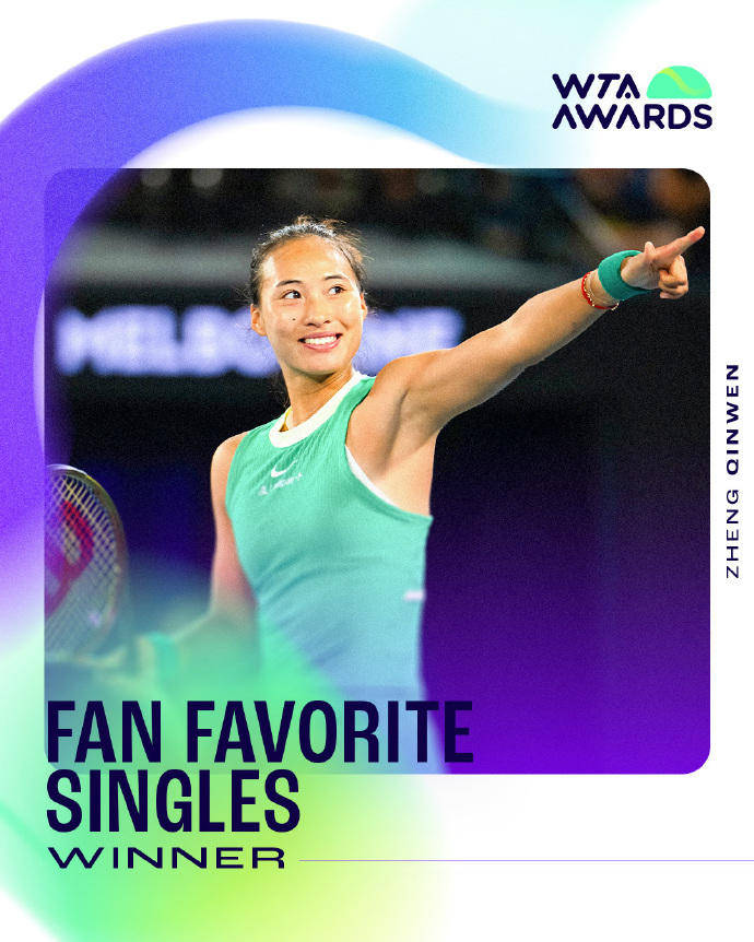 蝉联人气女王<strong></p>
<p>厦门证券营业部排名</strong>！郑钦文再次当选WTA最受欢迎单打球员